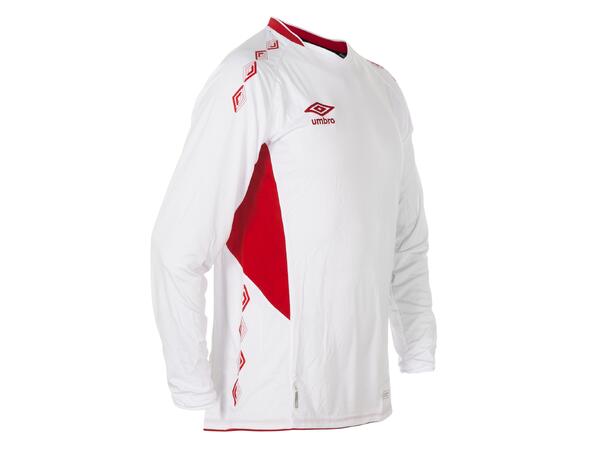 UMBRO UX-1 Jersey LS jr Hvit/Rød 116 Flott langermet spillertrøye 